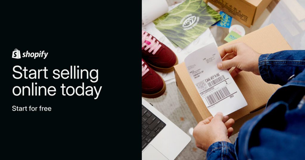 Shopify online business platform for product sales