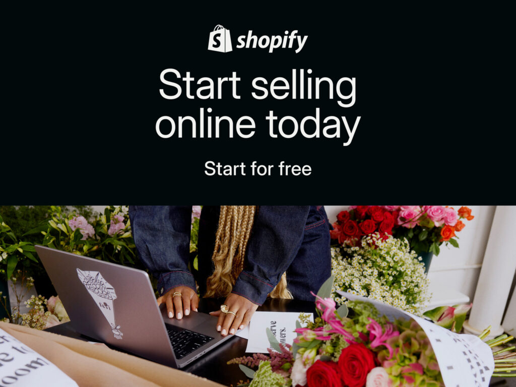 Shopify online selling platform with shipping support